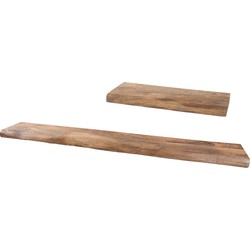 Home67  Wandplank Pure Mangohout - Set van 2 Groot