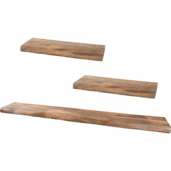 Home67  Wandplank Pure Mangohout - Set van 3 Groot