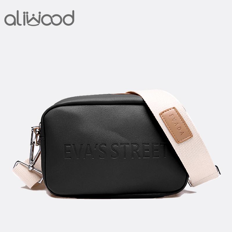 Aliwood Merk Lederen Vrouwen tas Dames Schoudertassen Handtas Brief Flap Eenvoudige Vrouwen Crossbody Tas