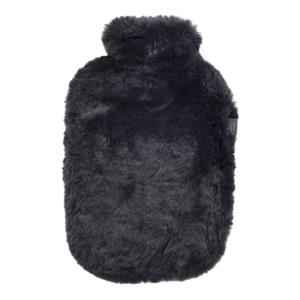 Fashy Warmwaterkruik met fleece hoes 2,0L, zwart