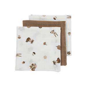 MEYCO Gaasluiers 3-pack Forest Animals - Toffee - 70 x 70 cm