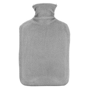 H&S Collection Warmwaterkruik - met fleecehoes - grijs - 1,75L - kruik -