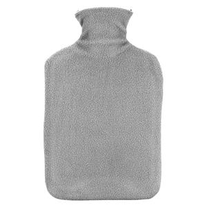 H&S Collection Warmwaterkruik - met fleecehoes - grijs - 1,75L - kruik -
