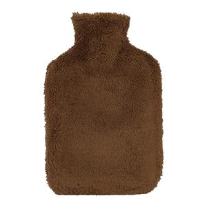 H&S Collection Warmwaterkruik - met extra zachte hoes - chocolade bruin - 1,75L - kruik -