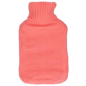 DID Warmwaterkruik met gebreide hoes - roze - 2 liter - heet water kruik -