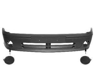 Renault Voorbumper 6/98+ Zwart