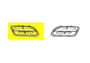 Nissan Grill Rechts Sierrooster -6/99