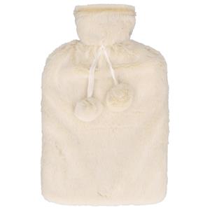 DID Warmwaterkruik - met zachte pluche hoes - creme wit - 2L - kruik -