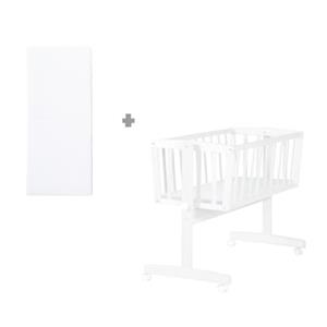 Roba Babywieg wit incl. matras 40 x 90 cm