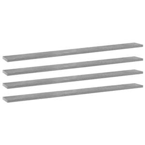 vidaXL Wandschappen 4 st 100x10x1,5 cm bewerkt hout betongrijs