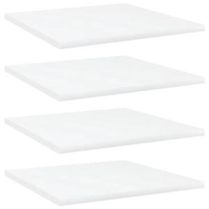 vidaXL Wandschappen 4 st 40x40x1,5 cm bewerkt hout wit