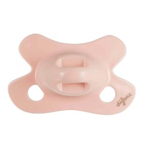 Difrax 2x  Fopspeen Natural Newborn Roze