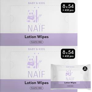 Naïf  Lotion Billendoekjes - 16 pack - 864 - doekjes - Plasticvrij & Huidvriendelijk