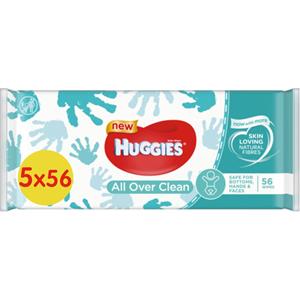 Huggies  Billendoekjes - All Over Clean - 5 x 56 - 280 stuks