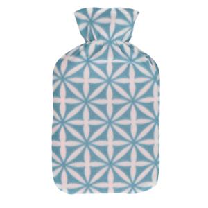 Winter kruik met sterren print hoes lichtblauw 1,7 liter -