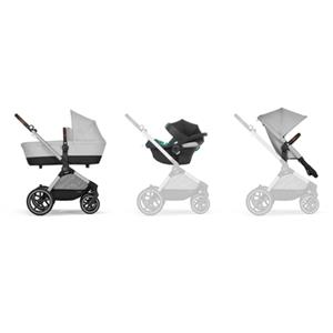 cybex GOLD 3 in 1 reiswandelwagen Eos Lux inclusief baby-autostoeltje Aton B2 Black Moon Black