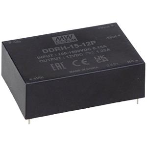 meanwell Mean Well DDRH-15-15P DC/DC-converter, print 15 V/DC Aantal uitgangen: 1 x Inhoud: 1 stuk(s)