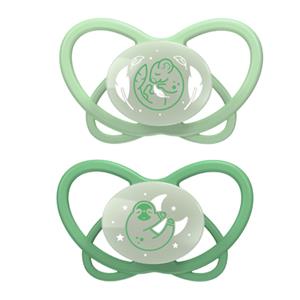 Nip Nacht fopspeen My Butterfly Night Green , maat 2 (5-18 maanden), siliconen groen