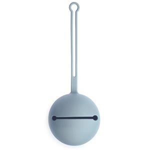 Mushie siliconen fopspeenhouder Powder blue