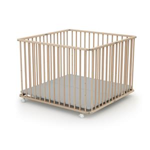 Kinderbox opvouwbaar 100 x 100 cm beuken onbehandeld