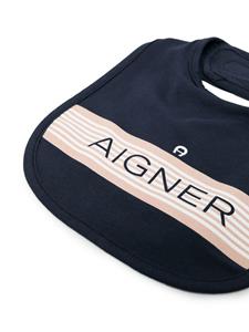 Aigner Kids Slabbetje met logoprint - Blauw