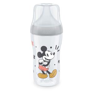 NUK Perfect Match Mickey babyfles Mouse met temperatuur Control 260 ml vanaf 3 maanden in grijs