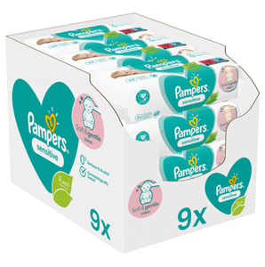 Pampers Sensitive Billendoekjes 9x56stuks = 504 Doekjes