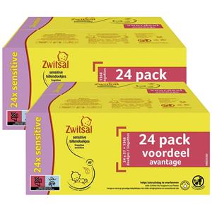 Zwitsal  Billendoekjes Sensitive - Alcoholvrij - 2736 Babydoekjes - 48 x 57 - Mega Voordeelbox