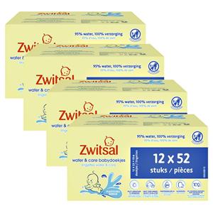 Zwitsal  Billendoekjes- Water & Care met geur - 2496 babydoekjes - 48 x 52 stuks