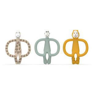 Matchstick Monkey Geschenkset Bei&szlig;ringe 3er Pack - Ludo L&ouml;we, Gigi Giraffe & Affe
