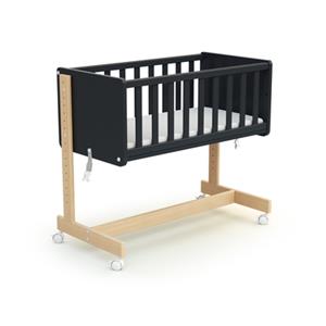 AT4 Wieg Cododo CONFORT grafiet met beukenhout 40 x 80 cm