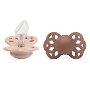 BIBS Speen Infinity anatomische speen 6-18 maanden Blush & Woodchuck 2 stuks.