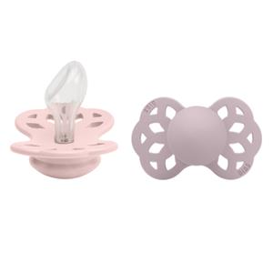BIBS Fopspeen Infinity anatomische speen 6-18 maanden Blossom & Dusky Lilac 2 stuks.