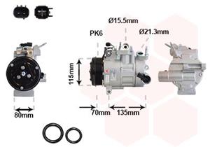 VAN WEZEL Compressor, airconditioning  1801K731