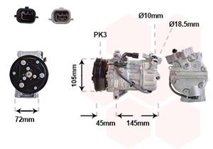 VAN WEZEL Compressor, airconditioning  4301K713