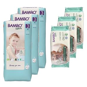 Bambo Nature Luier Maat 3 156 stuks + Billendoekjes 150 stuks