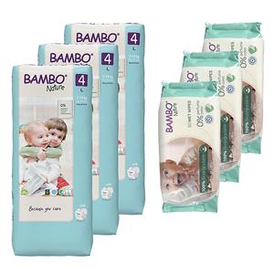 Bambo Nature Luier Maat 4 144 stuks + Billendoekjes 150 stuks