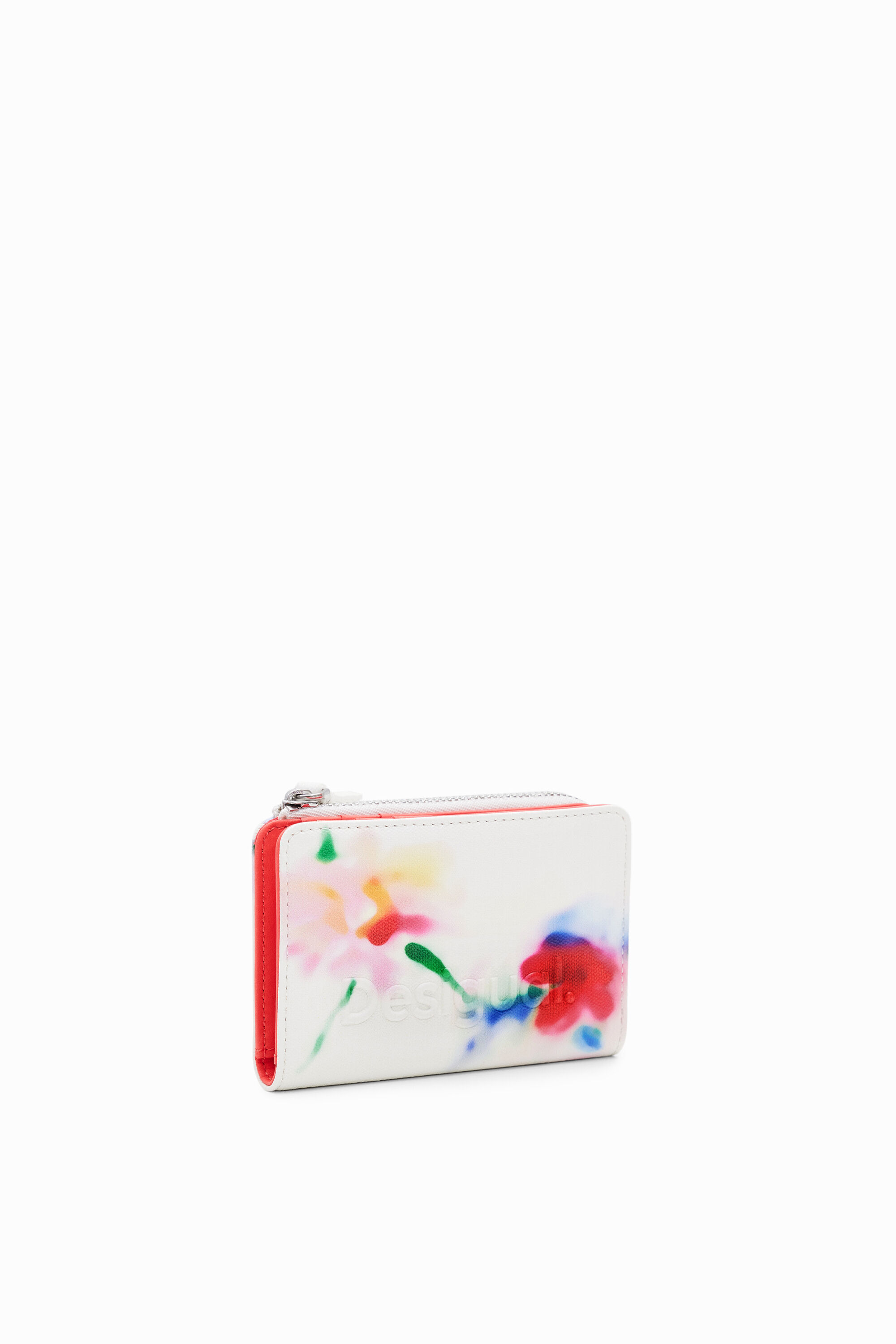 desigual Portemonnee aquarel bloemen S - WHITE