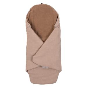 Einschlagdecke Für die Babyschale und Autositz, Sand, TOG-Wert 2,5, ULLENBOOM , Optimal für Frühling, Herbst und Winter, Made in EU