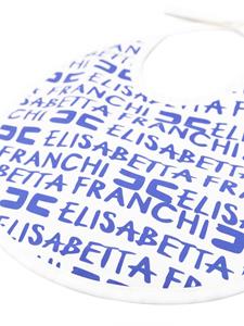 Elisabetta Franchi La Mia Bambina Katoenen slabbetje met logoprint - Wit