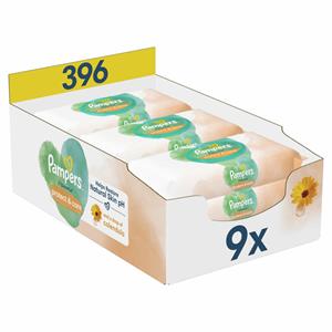 Pampers Harmonie Protect & Care Calendula vochtige doekjes, 396 doekjes (9 x 44 stuks)