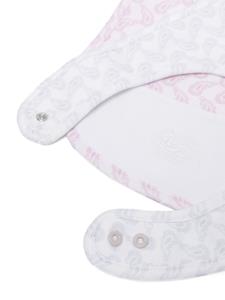 ETRO KIDS Twee slabbetjes met paisley-print en borduurwerk - Grijs