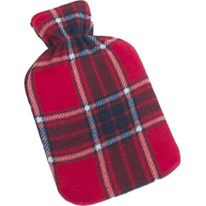 Merkloos Winter kruik met Schotse ruit print hoes rood 1,7 liter -