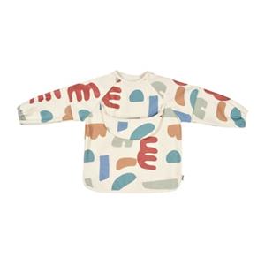 Meegroeislabbetje met mouwen 2-in-1 BEABA Playful beige