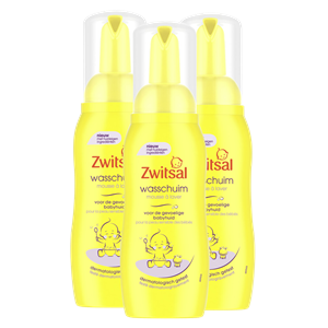 Zwitsal  Baby Wasschuim - Huidvriendelijk - 3 x 200ml - Voordeelpack