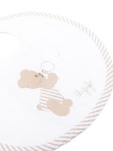 Il Gufo Slabbetje met teddybeerprint - Wit