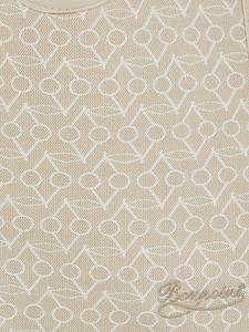 Bonpoint Slabbetje met logo jacquard - Beige