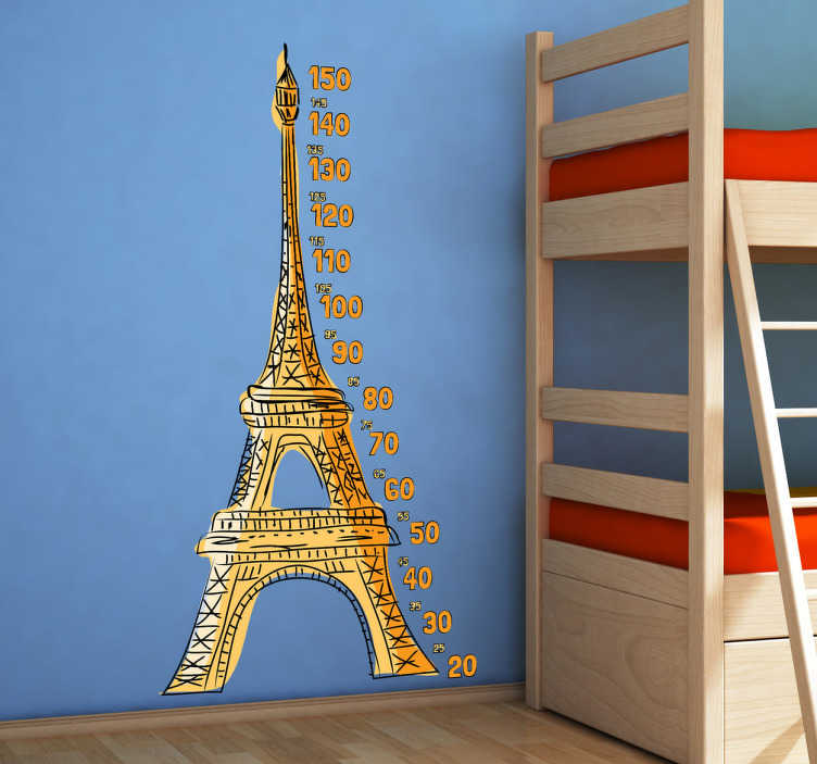 Tenstickers Sticker groeimeter Eiffeltoren
