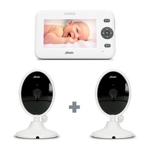 Alecto DVM-140+DVM-140C - Babyfoon met 2 camera's en 4.3 kleurenscherm, wit