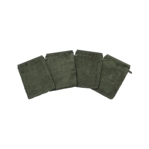 Kindsgard Washandschoenen vasklude 4-pack olijf